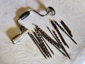 Stanley Bell System Brace Drill with Auger Bits