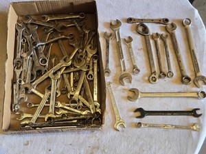 Lot of Various Wrenches Including NAPA and Peloton Brands with Metric and SAE Sizes
