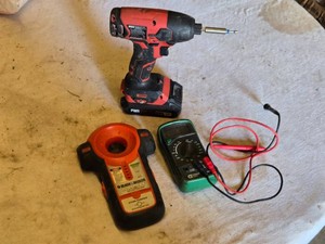SKIL Cordless Drill, Black & Decker Stud Finder, and Multimeter Set