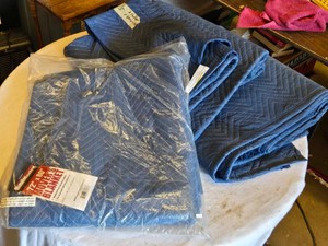 Lot of 3 HaulMaster 72 x 80 Movers Blankets