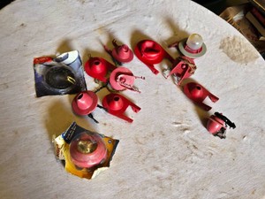 Assorted toilet tank flappers and diaphragms