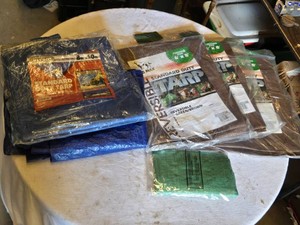Lot of Tarps, Including 8x10 and 6x8