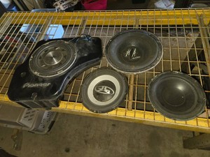 Pioneer Under-Seat Subwoofer and Assorted Audio Speakers All Untested