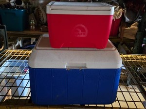 Igloo and Coleman Portable Coolers including Igloo Chest and Coleman Cooler