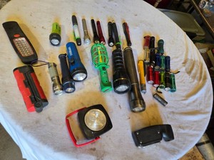 Lot of Assorted Flashlights and Work Lights