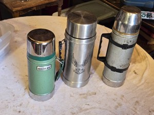 Stanley Thermos, Harley-Davidson Thermos and Vintage Thermos
