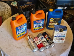 Shop Pro and NAPA Antifreeze & Coolant and Rust-Oleum Products with Accessories - 2 of the cooland bottles are 12