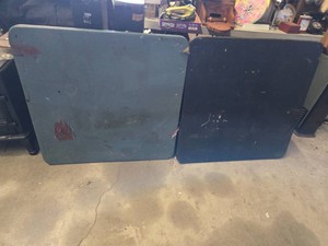 Lot of 2 Folding Card Tables with Various Surface Damage