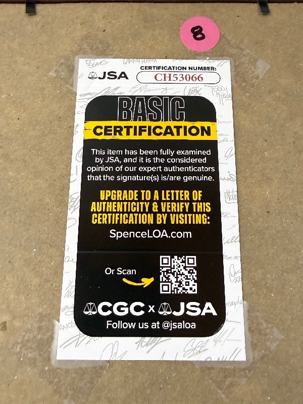 Justin Morneau Autograph w/ JSA Authentication Inscribed 
