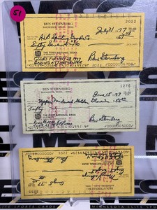 (3) Ben Sternberg Signed and Issued Checks - Legendary Rochester, MN Boxing Promoter