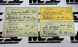 (4) Ben Sternberg Signed and Issued Checks - Legendary Rochester, MN Boxing Promoter