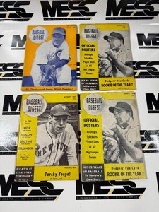 (4) 1940s Vintage Baseball Digest Publications 1946 and 1947