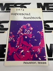 1974 Super Bowl Handbook Vintage Program