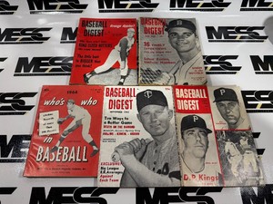 (5) 1960s Vintage Baseball Digests and Programs