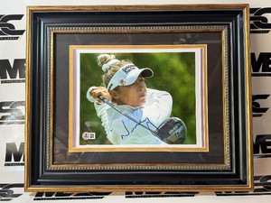 Nelly Korda Autograph w Beckett Authentication Framed Gold Photo