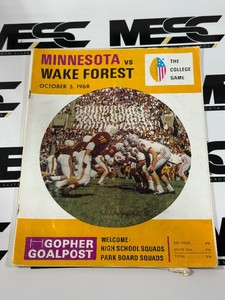 1968 University of Minnesota vs. Wake Forest Vintage Football Program