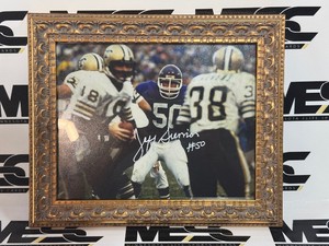 Jeff Simeon Autographed Minnesota Vikings Framed Football Photo