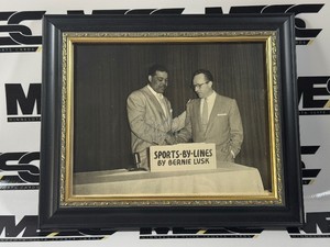 Joe Louis Autographed Boxing Photo Dated 4/29/1954