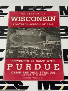 1947 Vintage University of Wisconsin Football Program vs. Purdue