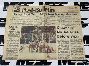 Miracle on Ice Rochester Post Bulletin Newspaper Article Written by Bob Brown