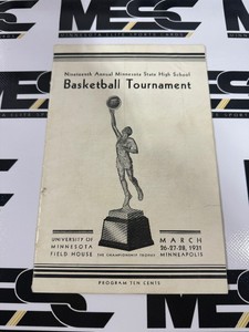 1931 Vintage Minnesota State High School Basketball Program