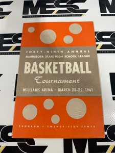 1961 Vintage Minnesota State High School Basketball Program
