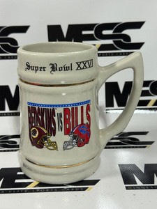 Super Bowl XXVI Redskins vs Bills Football Mug  Stein at Metrodome