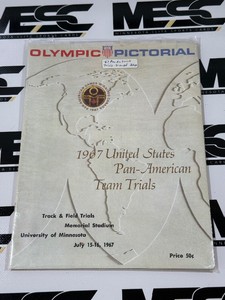 1967 United States Pan-American Trials Olympic Pictoral at University of Minnesota Vintage Program