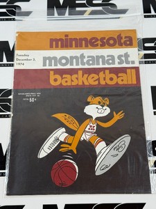 1974 University of Minnesota vs Montana State Basketball Vintage Program