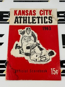 1964 Kansas City Athletics vs. New York Yankees (w Mickey Mantle) Official Vintage Scorebook (scored)