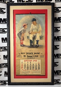 Honus Wagner 1955 A Great Day Vintage Baseball Calendar - Framed