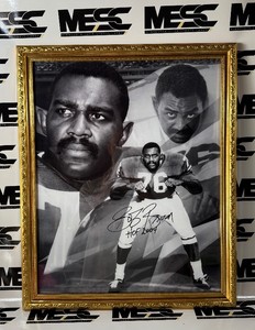 Bob Brown Autographed w HOF Inscription Framed Football Photo