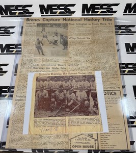 Rochester Mustangs Vintage Hockey Newspapers