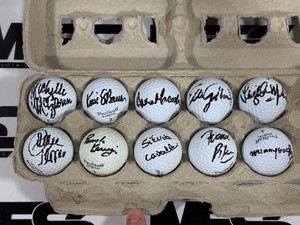 (10) Autographed Golf Balls - Unknown Signatures