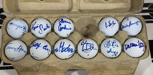 (11) Autographed Golf Balls - Unknown Signatures