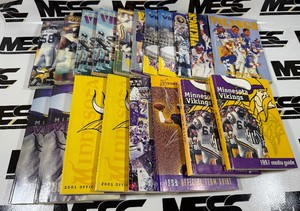 Minnesota Vikings Media Guide Collection - Large Lot - 1987-2002