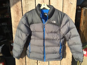 THE NORTH FACE - Mens L Goose Down Jacket - GreyBlue - Nice