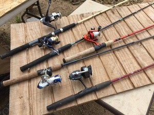 (5) Spincast RodReel Combos - Shakespeare - Genesis - Daiwa
