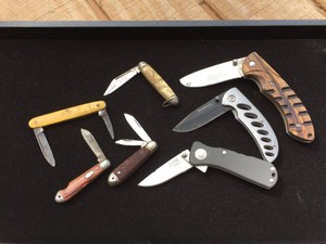 Pocket Knives - SOGBrowningBuck with Vintage MiniKeychain Knives