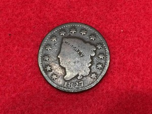 1827 U.S. One Cent Coin - 199 Years Old