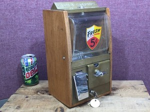 Vintage BABY GRAND - Fresh 5 Cent Candy Machine - with Key