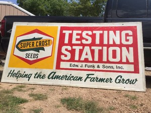 Wow Authentic SUPER CROST SEEDS - Testing Station - Metal Sign