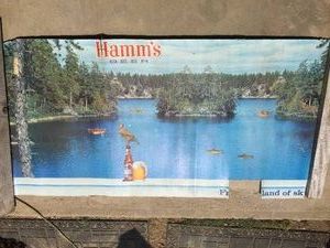 Vintage HAMMS Corrugated Scene - 6 x 40