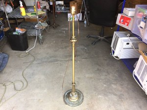 Vintage STIFFEL Floor Lamp - Heavy Brass Base