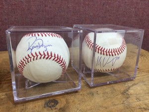 (2) MN TWINSOther Autographed Baseballs - Brian DozierKevin Davis