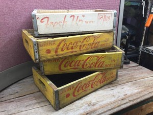Vintage Coca Cola & 7 Up Wooden Crates