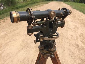 Early 1920s DAVID WHITE - Surveyor Transit - Case - Tripod