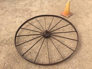 Large Antique Iron Wheel 54