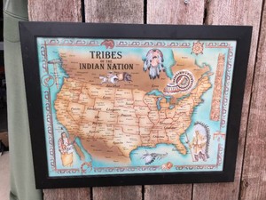 TRIBES of the INDIAN NATION - Framed Poster 27 x 21