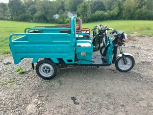 ELECTRIC TRICYCLE WITH BED TEAL